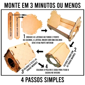 Casinha para Calopsita, Periquito e Agapornis - Flap Pet - Artesanato e Personalizados