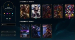 CONTA  bronze 4 com 8 skins e 25 champs - League of Legends LOL