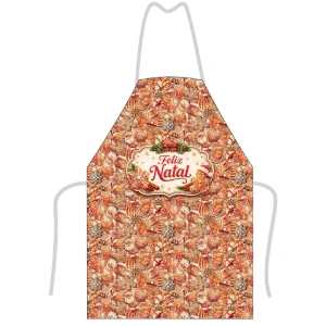 Avental de Cozinha 80x60cm - Vila e Natal - Artesanato e Personalizados