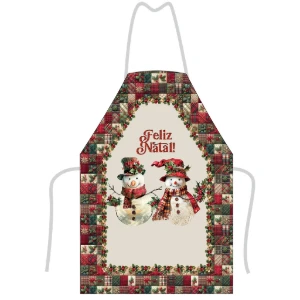 Avental de Cozinha 80x60cm - Vila e Natal - Artesanato e Personalizados