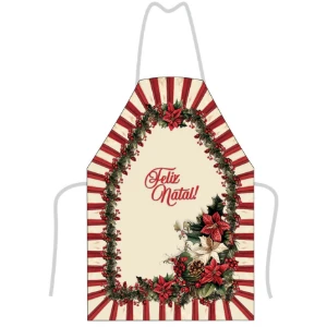 Avental de Cozinha 80x60cm - Vila e Natal - Artesanato e Personalizados