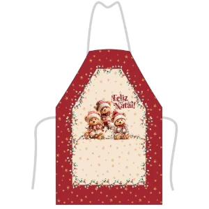 Avental de Cozinha 80x60cm - Vila e Natal - Artesanato e Personalizados