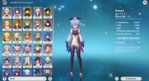 os 4 arcontes, yoimiya, childe , nahida e ganyu mais bis - Genshin Impact