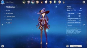 Conta Genshin Impact NA - AR41 - XIAO,MONA,QIQI,JEAN
