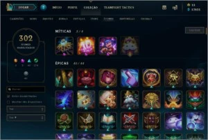 CONTA LOL LVL 242/ PLATINA 1/ TODOS OS CAMPEOES/ 231 SKINS - League of Legends