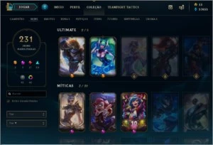 CONTA LOL LVL 242/ PLATINA 1/ TODOS OS CAMPEOES/ 231 SKINS - League of Legends