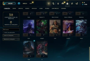 Diamante 1 ( 75 PDL ) com 37 Champs e 3 Skins - League of Legends LOL