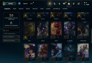 Diamante 1 ( 75 PDL ) com 37 Champs e 3 Skins - League of Legends LOL
