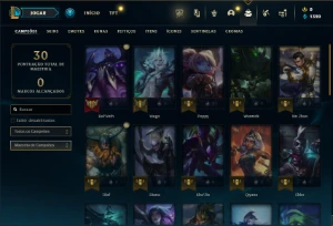 Diamante 1 ( 75 PDL ) com 37 Champs e 3 Skins - League of Legends LOL