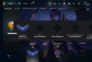 Diamante 1 ( 75 PDL ) com 37 Champs e 3 Skins - League of Legends LOL