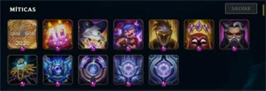 Conta Mestre/330 Skins/LvL 527 - All Champs - 501 Icones - League of Legends LOL
