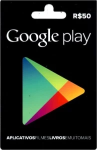 CARTÃO GOOGLE PLAY STORE GIFT CARD R$50 REAIS BR ANDROID - Gift Cards