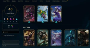 Conta League of Legends Full Acesso - 130 Champs e 40 Skins LOL