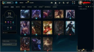 CONTA LOL NIVEL 355, FALTAM 8 CHAMPS E 75 SKINS - League of Legends