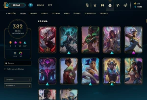 Conta league of legends com 382 (5 ultimetes/ 28 lendarias) LOL