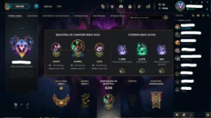 Conta league of legends com 382 (5 ultimetes/ 28 lendarias) LOL