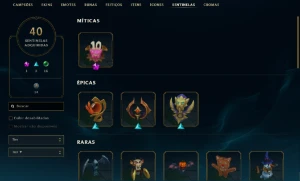 Conta league of legends com 382 (5 ultimetes/ 28 lendarias) LOL