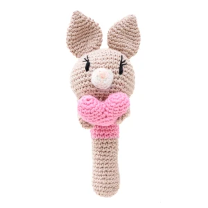 Chocalho Bastão Coelhinho Amigurumi - Artesanato e Personalizados