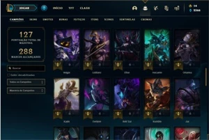 Conta prata 1 com 67 Champs e 37 Skins + 300k de Graves - League of Legends LOL