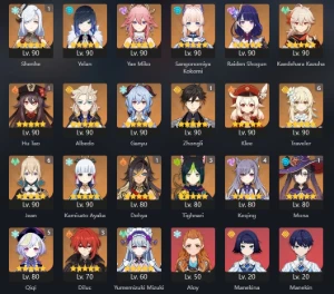 Conta Prime - Ar 60 - Full Endgame (Founder Account) - Genshin Impact