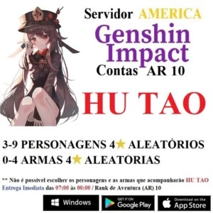 CONTA INICIANTE COM PERSONAGEM HUTAO 5⭐ - AR10 - Genshin Impact