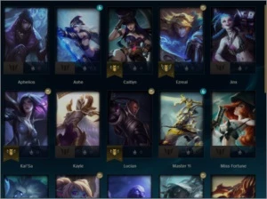 Conta main ADC, lv30 16K de EA, Varias skins nos espólios. - League of Legends LOL