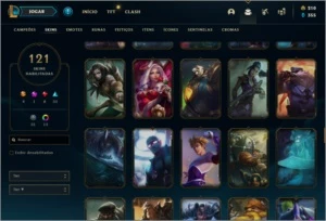 CONTA LEAGUE OF LEGENDS - DIAMOND 3 - 121 SKINS LOL