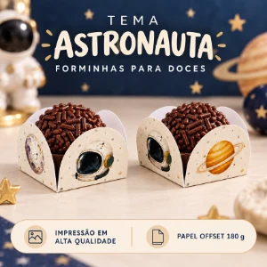 Forminhas para Doces Astronauta - Kits 50, 100 ou 150 - Artesanato e Personalizados