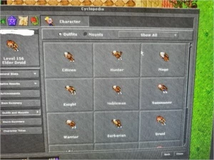 Conta top Druid lv 156 em Gentebra - Tibia