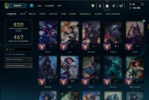 Platina 3 com TODOS os Champs e 243 Skins ( MAIN ADC ) - League of Legends LOL