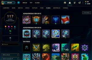 Conta Unranked com Skin Rammus Rei, Kayle Juíza e muito mais - League of Legends LOL