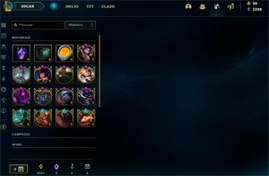 Conta Unranked com Skin Rammus Rei, Kayle Juíza e muito mais - League of Legends LOL