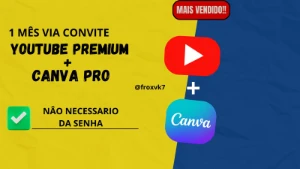 Youtube Premium + Canva Pro (Não necessario da senha) - Assinaturas e Premium