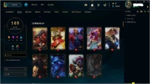 Conta League of Legends 149 Skins Lvl 298 LOL