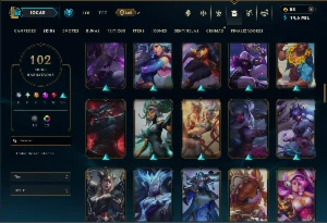 Ouro 3 com 125 Champs e 102 Skins ( SUP / MID ) - League of Legends LOL