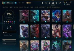 Ouro 3 com 125 Champs e 102 Skins ( SUP / MID ) - League of Legends LOL
