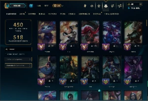 Ouro 3 com 125 Champs e 102 Skins ( SUP / MID ) - League of Legends LOL