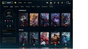 CONTA DE LOL PLATINA 4 SOLO DUO E PLATINA 1 FLEX (EX-DIMA 4) - League of Legends