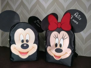 Mochila Mickey e Minnie com Orelhinha