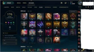 Conta lol plat 4 200+ Skina Pax sivir e corki ovni - League of Legends