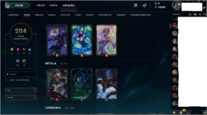 Conta lol plat 4 200+ Skina Pax sivir e corki ovni - League of Legends