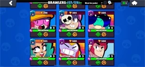 Conta Brawl Stars LVL113 56 Brawlers 19 Skins 21k