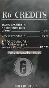 Créditos R6 na SUA conta! (Rápido e econômico) - Rainbow Six