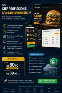 Cardápio Digital para Delivery - Sites, Lojas e Sistemas Prontos Sites e Scripts