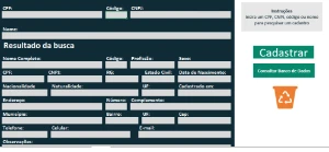 Planilha Cadastro de Pessoas com busca - 2024 - Outros