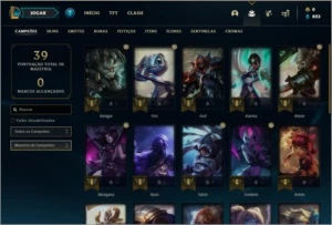 Conta ouro 4 baratinha com 5 skins e 26 champs - League of Legends LOL