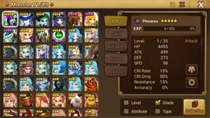 Reroll Summoners War lvl10 com Fenix Dark - Jaara +500 gemas