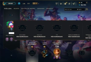 Unranked com TODOS os Champs e 233 Skins ( MAIN SUP ) - League of Legends LOL