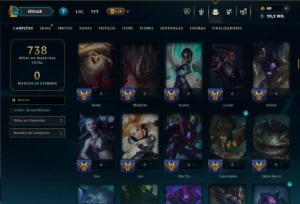 Unranked com TODOS os Champs e 233 Skins ( MAIN SUP ) - League of Legends LOL