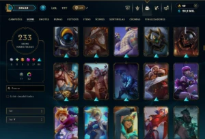 Unranked com TODOS os Champs e 233 Skins ( MAIN SUP ) - League of Legends LOL